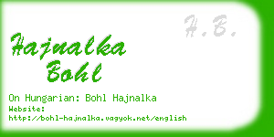 hajnalka bohl business card